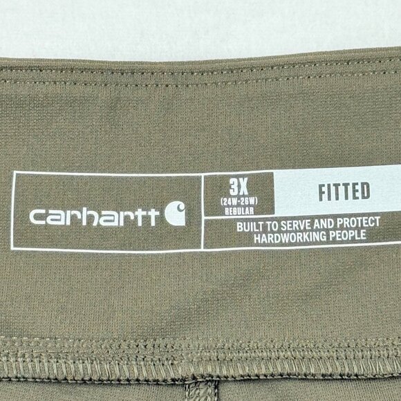 Carhartt Women Force Fitted Lightweight Olive Utility Legging 3X 24W-26W Reg NWT - Picture 6 of 11